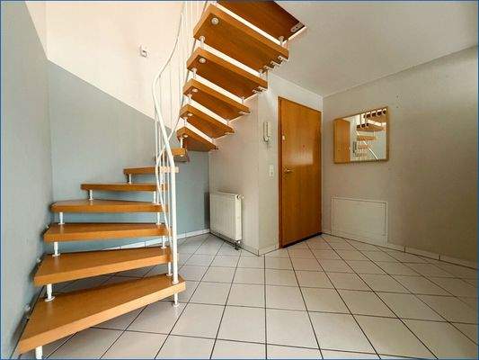 Treppe zum Schlafbereich