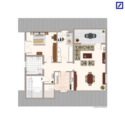 Illustration Grundriss Dachgeschoss