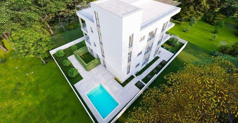 Blick auf den Poolbereich