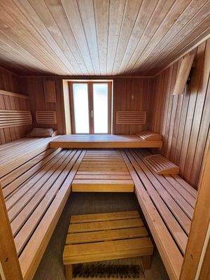 Badezimmer mit Sauna