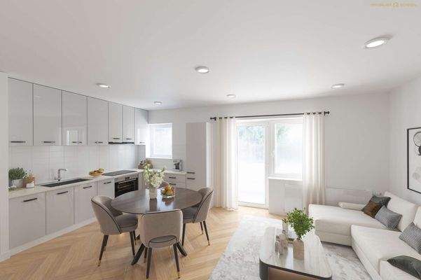 Küche und Esszimmer