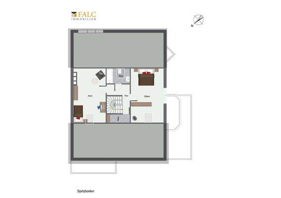 Grundriss-Spitzboden