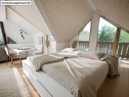Schlafzimmer, Dachgeschoss -VISUALISIERUNG-