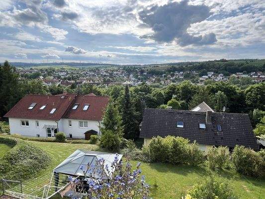 Ausblick vom Balkon des OG