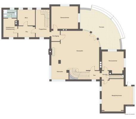 Grundriss Obergeschoss Hauptgebäude