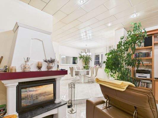 Wohn- & Essbereich mit Kamin- EG