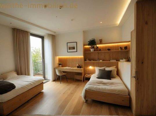 Schlafzimmer 1 - Möblierungsvorschlag