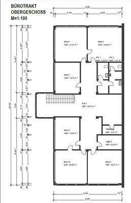 Grundriss Bürotrakt OG