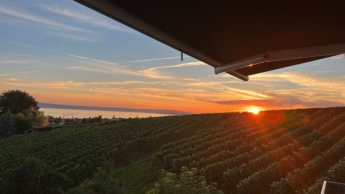 Sonnenuntergang vom Südbalkon aus