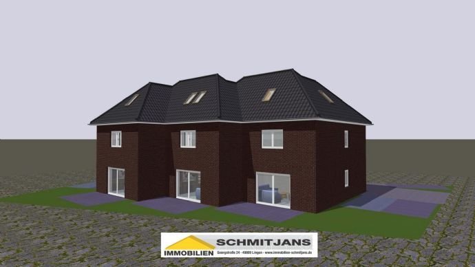 Neubau: Exklusives, zweigeschossiges Reihenmittelhaus in Lingen-Laxten