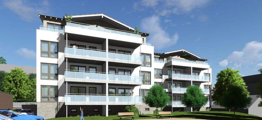 Visualisierung Häuser 2+3 Balkone