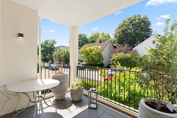 Der Balkon des Wohnbereichs