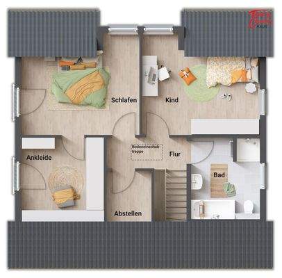 Grundriss Dachgeschoss Ankleide