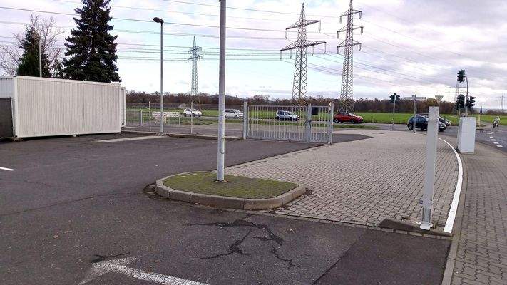 Sicht von Waschanlage