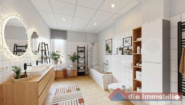 KI - möbliertes Badezimmer