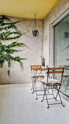 Balkon Wohn-Schlafzimmer