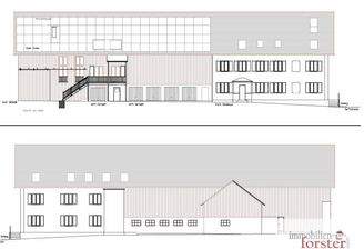 Gebäude Ansicht Süden-Norden