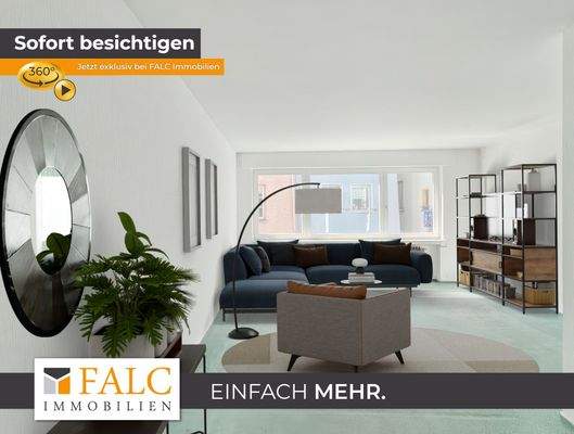 Wohnzimmer EG (virtuell möbliert)