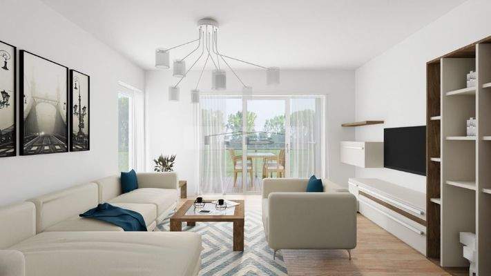 Wohnzimmer Visualisierung Möblierungsbeispiel (Kein Foto)