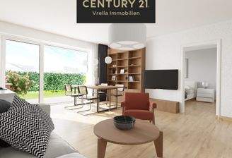 Wohn-, Ess- und Küchenbereich (visualisiert)