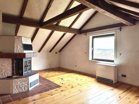 Wohnzimmer im Dachgeschoss