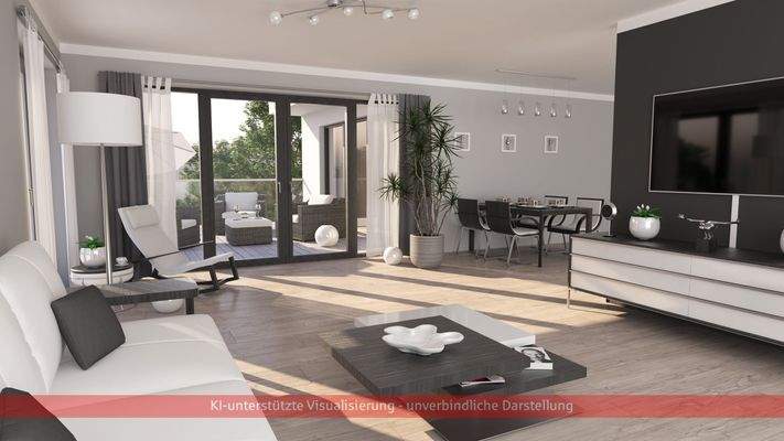 Wohnzimmer - Einrichtungsbeispiel - Animation