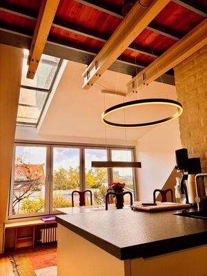 und auch beste Aussicht beim Kochen