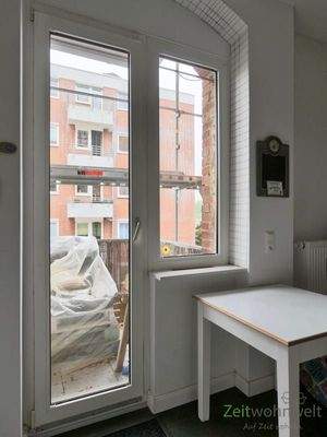 Küchenbalkon noch eingerüstet