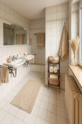 Einrichtungsbeispiel Gäste-Bad KI generiert 