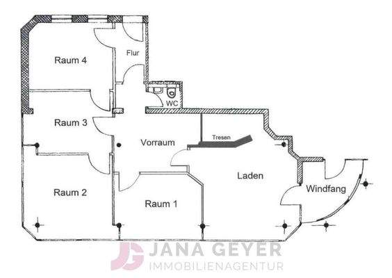 Grundriss Ladengeschäft