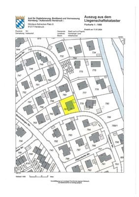 Lageplan Grundstück Flur-Nr. 761