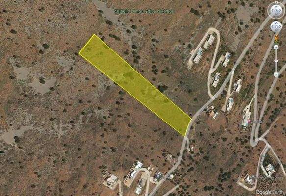 Kreta, Plaka Elounda: Großes Baugrundstück mit Meerblick in Chavgas zu verkaufen