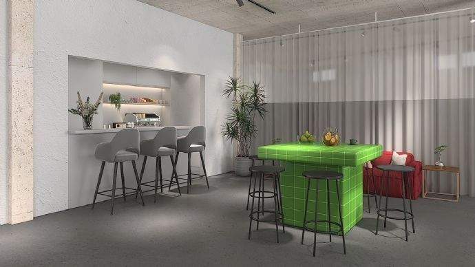 Gestaltungsvorschlag für einen Pausenbereich