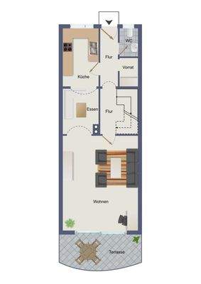 Der unverbindliche Grundriss Erdgeschoss