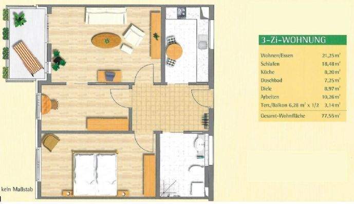 Schematischer Grundriss