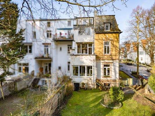 Rückansicht mit Garten 