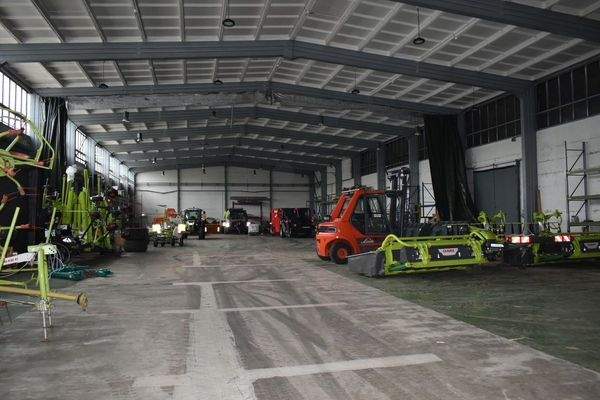 Hallenansicht mit mittiger Abteilung