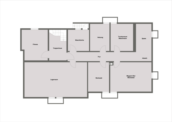 Grundriss Kellergeschoss - unmaßstäblich