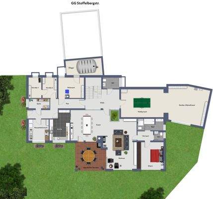 Gartengeschoss mit Keller