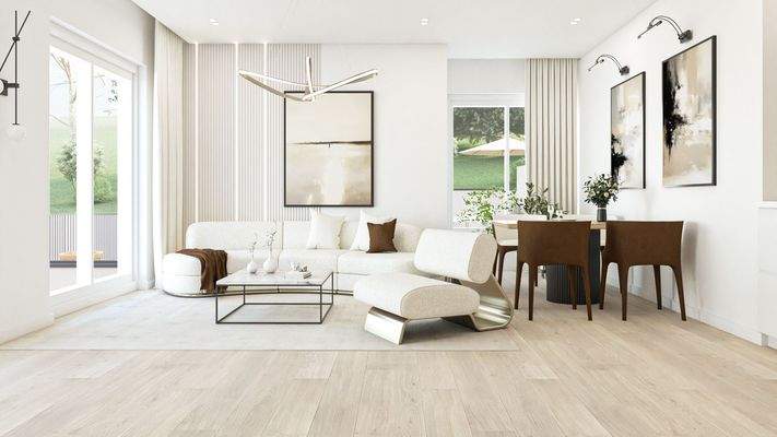 Wohnzimmer + Essbereich (animiert)