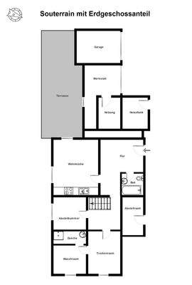 Souterrain mit Erdgeschossanteil