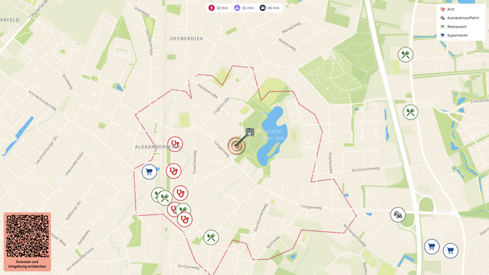 Interaktiver Lageplan auf HI-Website