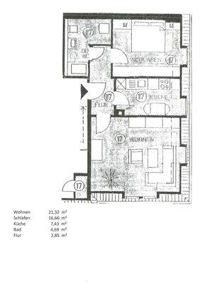 Grundriss der Wohnung