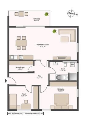 Grundriss Wohnung 3