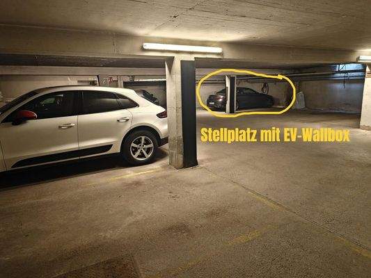 PKW-Stellplatz mit EV-Wallbox