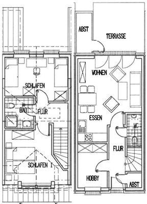 Grundriss Bauplanung (Abweichung in Ausführung)