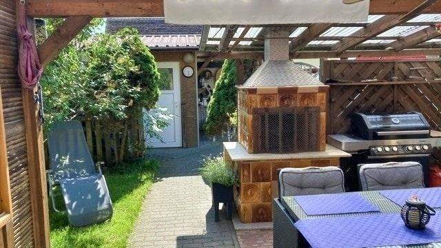 überdachter Sitzbereich