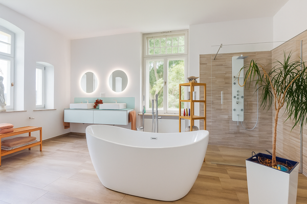 Badezimmer im Obergeschoss