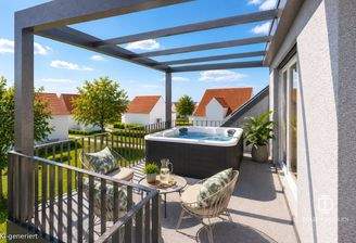 Südbalkon mit Whirlpool