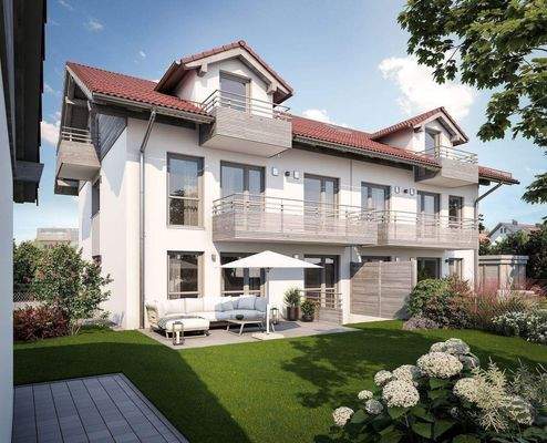 Visualisierung Gartenseite Süd-West